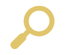 An icon of a yellow color magnifying glass